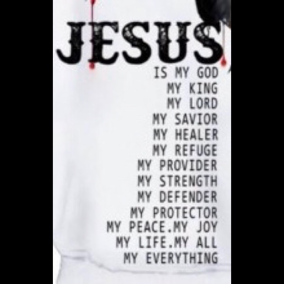 LION & JESUS On The Cross WVerse Long Sleeve kangaroo Pocket Hoodie Pullover - Picture 3 of 7